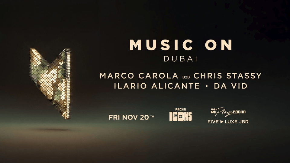 Marco Carola presents Music On | Pacha ICONS — FIVE LUXE JBR, JBR
